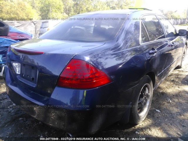 3HGCM56477G703403 - 2007 HONDA ACCORD LX BLUE photo 4