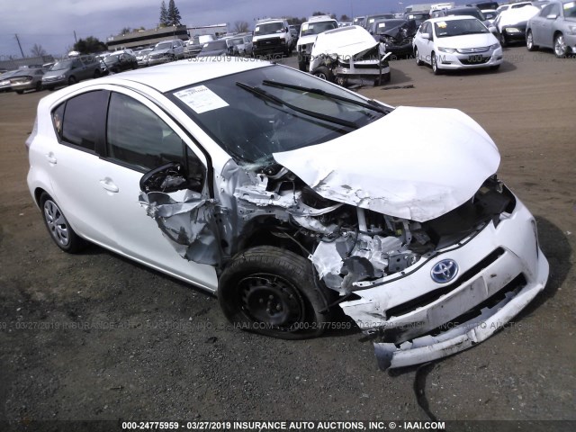 JTDKDTB38D1551556 - 2013 TOYOTA PRIUS C WHITE photo 1