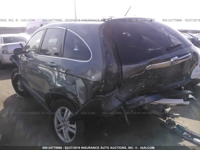 JHLRE3H70AC006850 - 2010 HONDA CR-V EXL GRAY photo 3