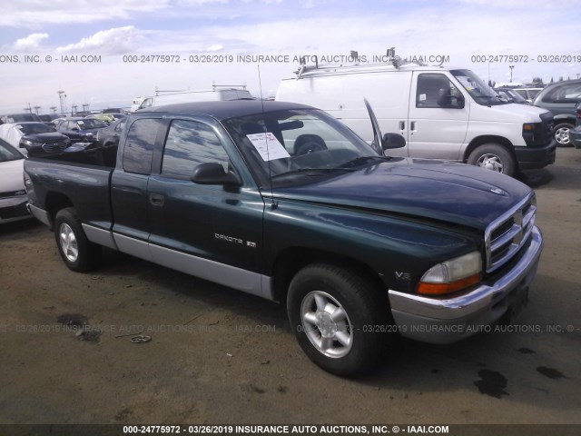 1B7GL23X1VS218759 - 1997 DODGE DAKOTA GREEN photo 1