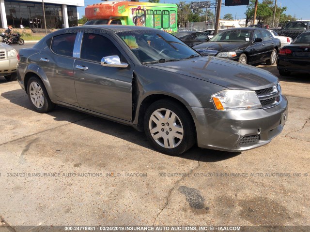 1C3CDZAB1DN675990 - 2013 DODGE AVENGER GRAY photo 1