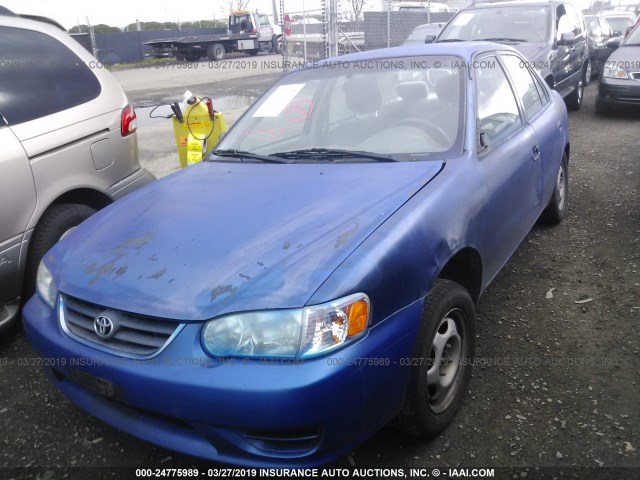 1NXBR12E61Z534140 - 2001 TOYOTA COROLLA CE/LE/S BLUE photo 2