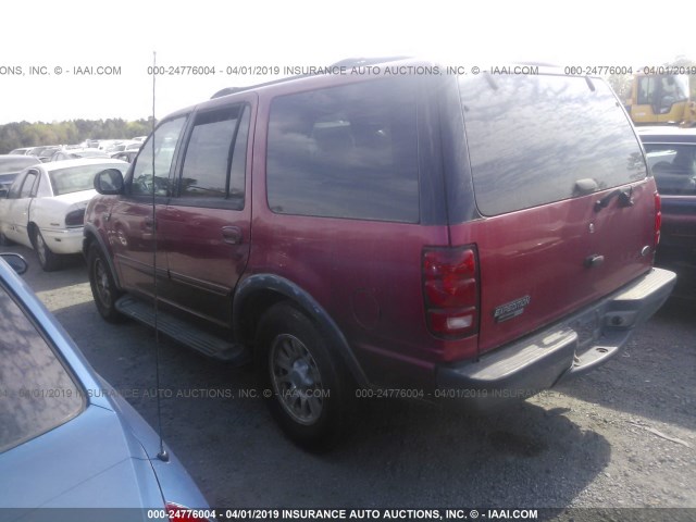 1FMRU15WX2LA34023 - 2002 FORD EXPEDITION XLT RED photo 3
