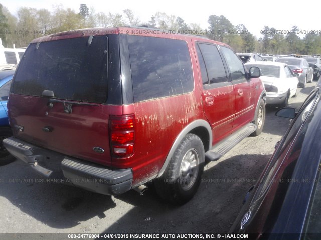 1FMRU15WX2LA34023 - 2002 FORD EXPEDITION XLT RED photo 4