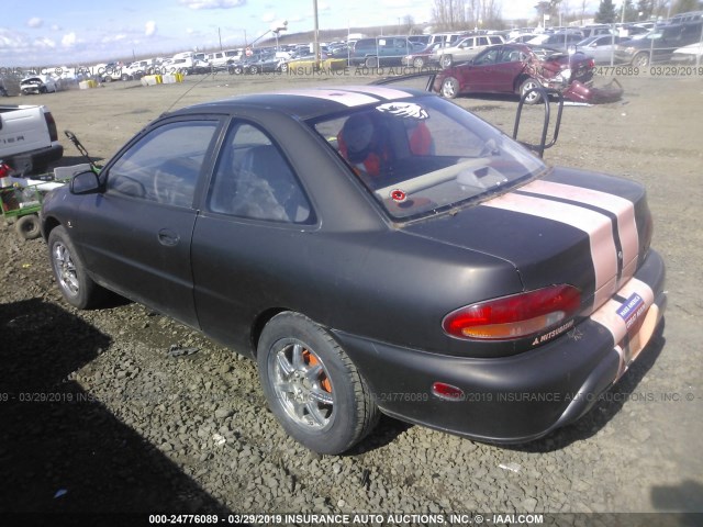 JA3AA11A3SU078331 - 1995 MITSUBISHI MIRAGE S BLACK photo 3