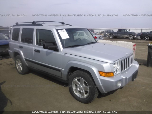 1J8HG48K86C104974 - 2006 JEEP COMMANDER SILVER photo 1