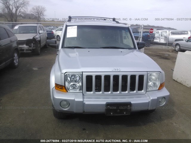 1J8HG48K86C104974 - 2006 JEEP COMMANDER SILVER photo 6