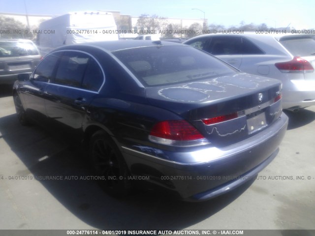 WBAGN63492DR06562 - 2002 BMW 745 LI BLUE photo 3