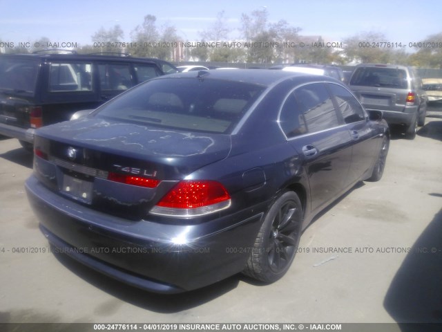 WBAGN63492DR06562 - 2002 BMW 745 LI BLUE photo 4