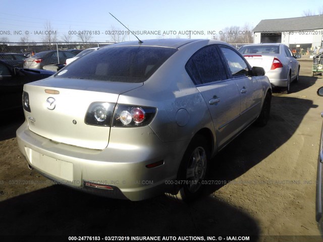 JM1BK12F671623587 - 2007 MAZDA 3 I SILVER photo 4