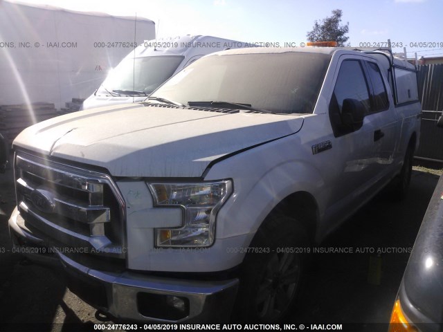 1FTFX1EF3HKC84572 - 2017 FORD F150 SUPER CAB WHITE photo 2