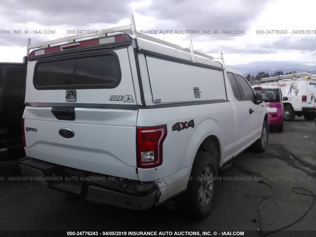 1FTFX1EF3HKC84572 - 2017 FORD F150 SUPER CAB WHITE photo 4