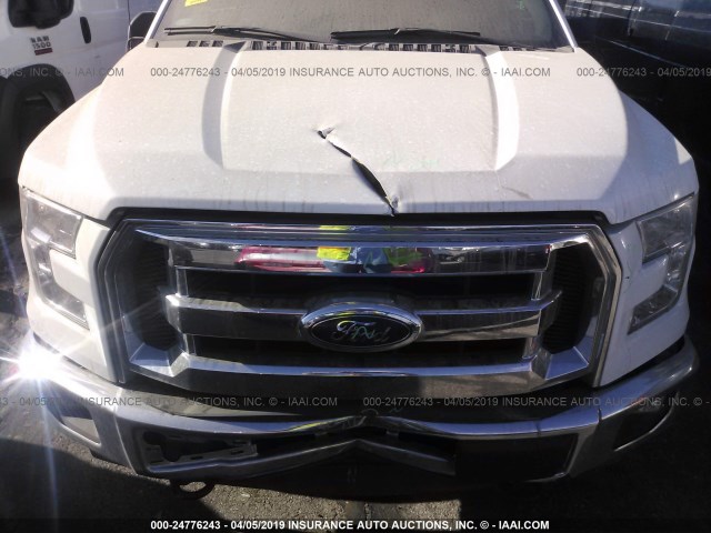 1FTFX1EF3HKC84572 - 2017 FORD F150 SUPER CAB WHITE photo 6