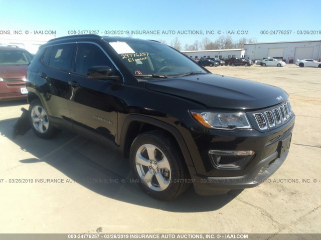 3C4NJDBB8KT671852 - 2019 JEEP COMPASS LATITUDE BLACK photo 1