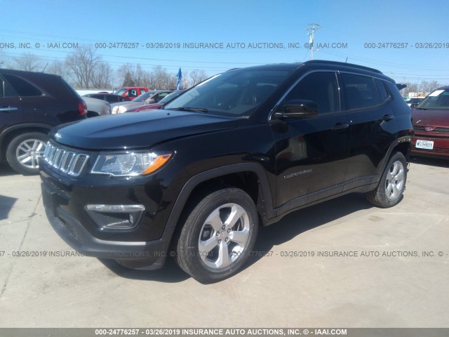 3C4NJDBB8KT671852 - 2019 JEEP COMPASS LATITUDE BLACK photo 2