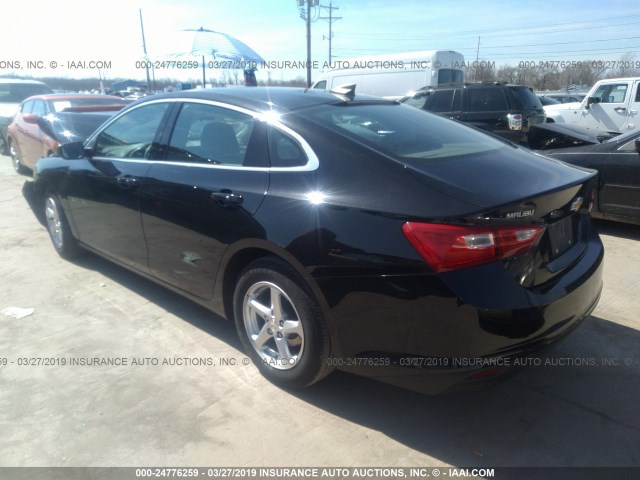 1G1ZC5ST8HF172779 - 2017 CHEVROLET MALIBU LS BLACK photo 3