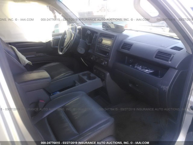 5FPYK16569B108067 - 2009 HONDA RIDGELINE RTL SILVER photo 5