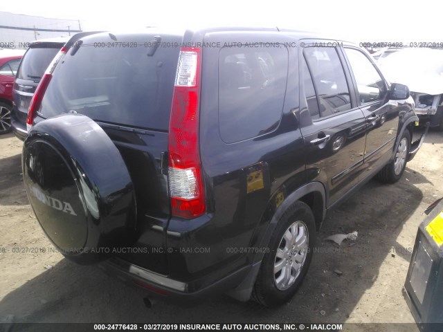 JHLRD78955C014220 - 2005 HONDA CR-V SE/EX BLACK photo 4