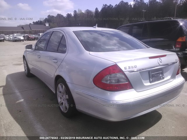 WDBUF56X97B004238 - 2007 MERCEDES-BENZ E 350 SILVER photo 3