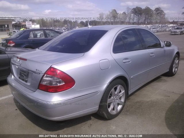 WDBUF56X97B004238 - 2007 MERCEDES-BENZ E 350 SILVER photo 4