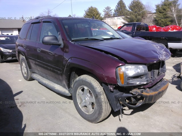 1GNDT13S462177456 - 2006 CHEVROLET TRAILBLAZER LS/LT MAROON photo 1