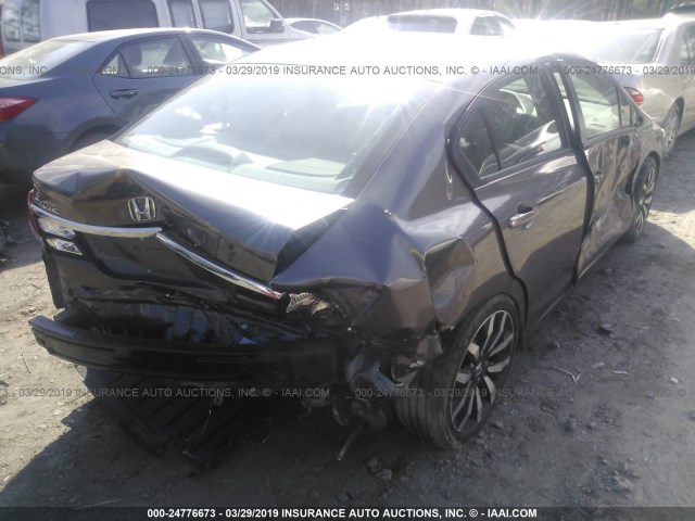 2HGFB2F97FH537315 - 2015 HONDA CIVIC EXL GRAY photo 6