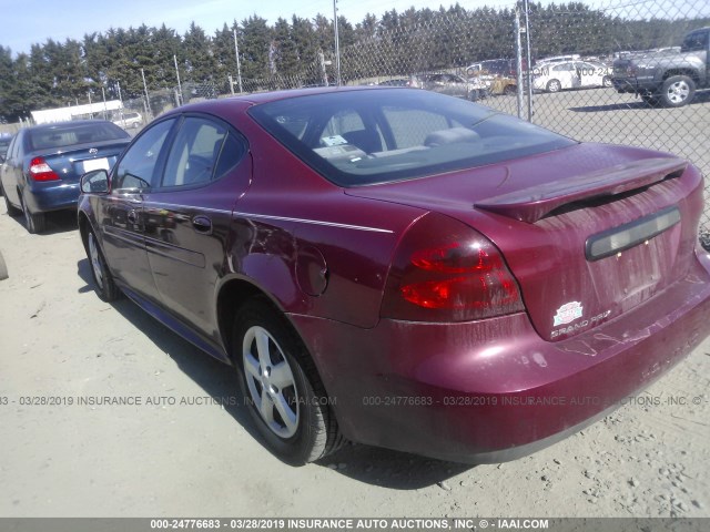 2G2WP522651139633 - 2005 PONTIAC GRAND PRIX BURGUNDY photo 3