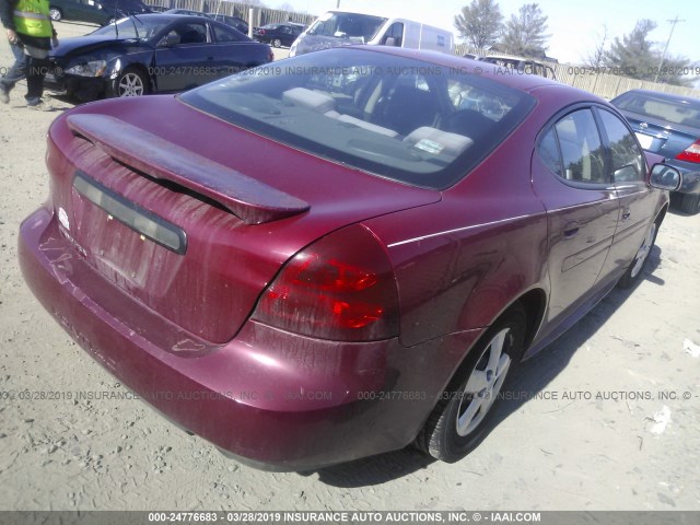 2G2WP522651139633 - 2005 PONTIAC GRAND PRIX BURGUNDY photo 4
