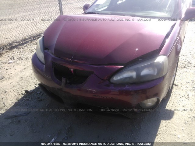 2G2WP522651139633 - 2005 PONTIAC GRAND PRIX BURGUNDY photo 6