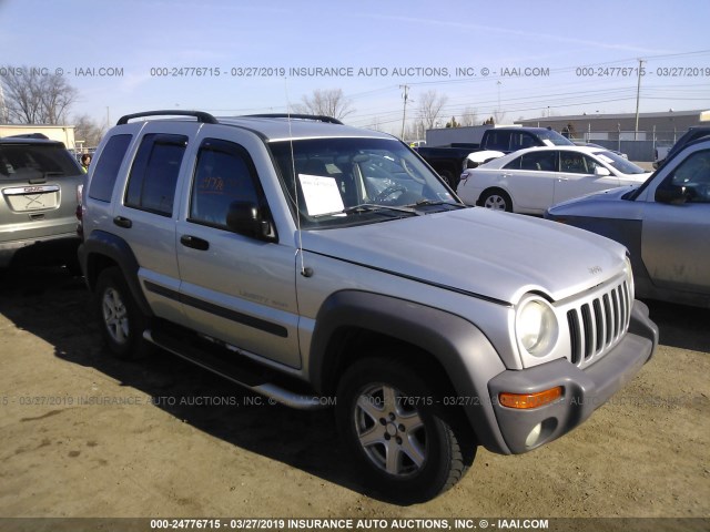 1J4GL48KX3W718587 - 2003 JEEP LIBERTY SPORT/FREEDOM SILVER photo 1