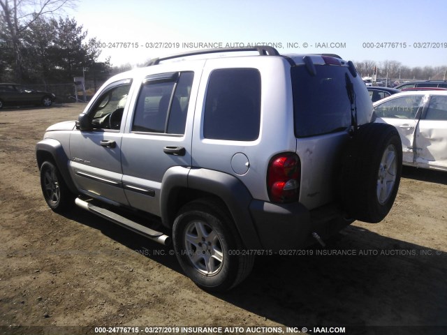 1J4GL48KX3W718587 - 2003 JEEP LIBERTY SPORT/FREEDOM SILVER photo 3