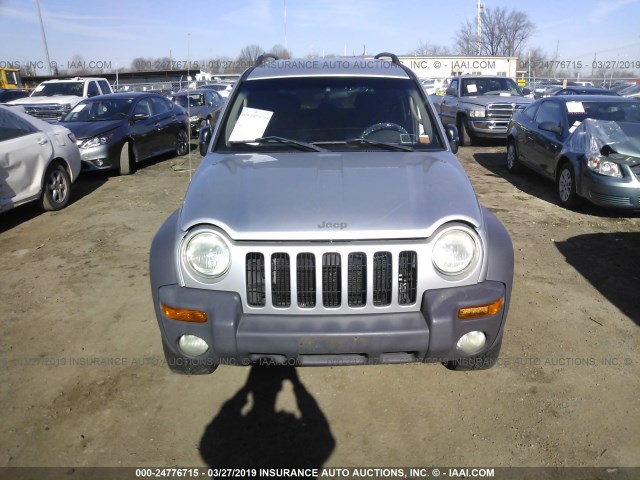 1J4GL48KX3W718587 - 2003 JEEP LIBERTY SPORT/FREEDOM SILVER photo 6