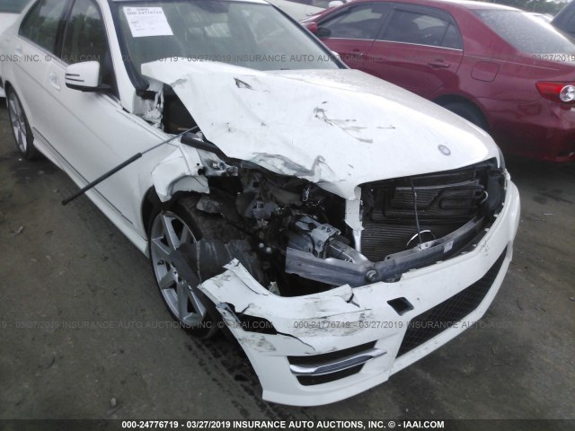 WDDGF4HB1EA958243 - 2014 MERCEDES-BENZ C 250 WHITE photo 6