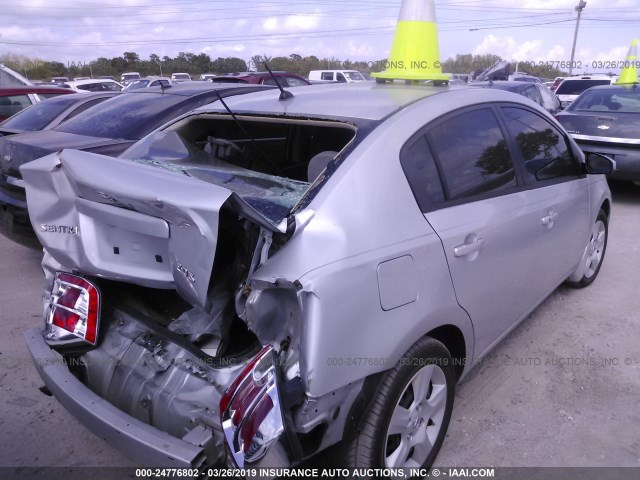 3N1AB61E17L628709 - 2007 NISSAN SENTRA 2.0/2.0S/2.0SL SILVER photo 4