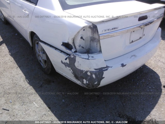 1G1ZT54835F211119 - 2005 CHEVROLET MALIBU LS WHITE photo 6