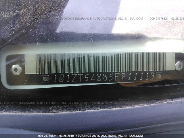 1G1ZT54835F211119 - 2005 CHEVROLET MALIBU LS WHITE photo 9