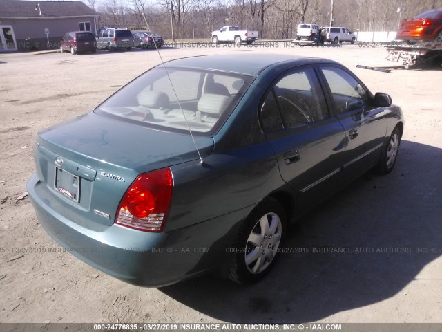 KMHDN46D76U241927 - 2006 HYUNDAI ELANTRA GLS/GT/LIMITED GREEN photo 4