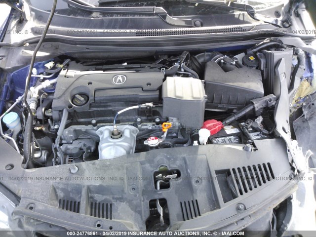 19UDE2F86GA014356 - 2016 ACURA ILX PREMIUM STYLE/TECH STYLE BLUE photo 10