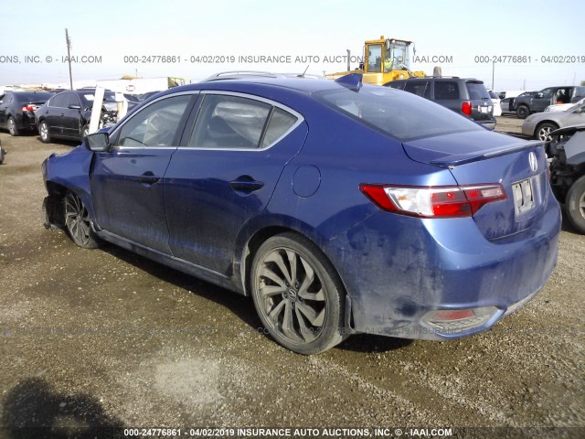 19UDE2F86GA014356 - 2016 ACURA ILX PREMIUM STYLE/TECH STYLE BLUE photo 3