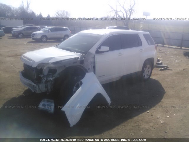 2GKALMEK4D6403672 - 2013 GMC TERRAIN SLE WHITE photo 2