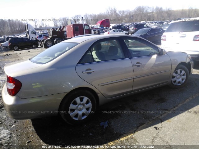 4T1BE32K34U794626 - 2004 TOYOTA CAMRY LE/XLE/SE TAN photo 4