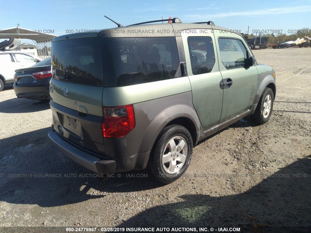 5J6YH28593L045622 - 2003 HONDA ELEMENT EX GREEN photo 4