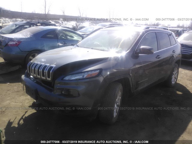 1C4PJMCB1EW174048 - 2014 JEEP CHEROKEE LATITUDE GRAY photo 2