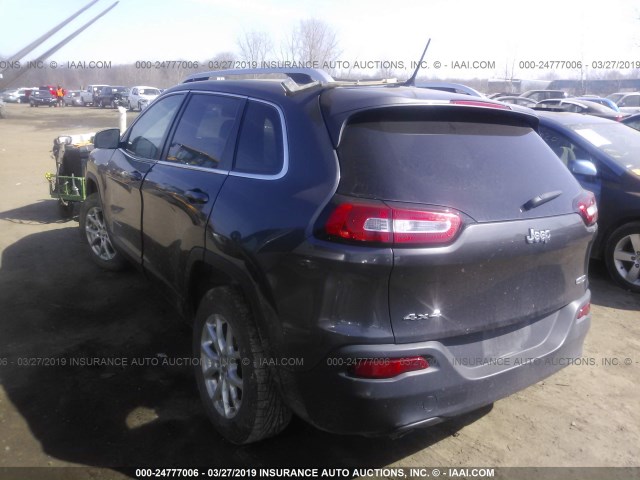 1C4PJMCB1EW174048 - 2014 JEEP CHEROKEE LATITUDE GRAY photo 3