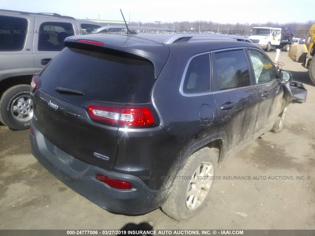 1C4PJMCB1EW174048 - 2014 JEEP CHEROKEE LATITUDE GRAY photo 4