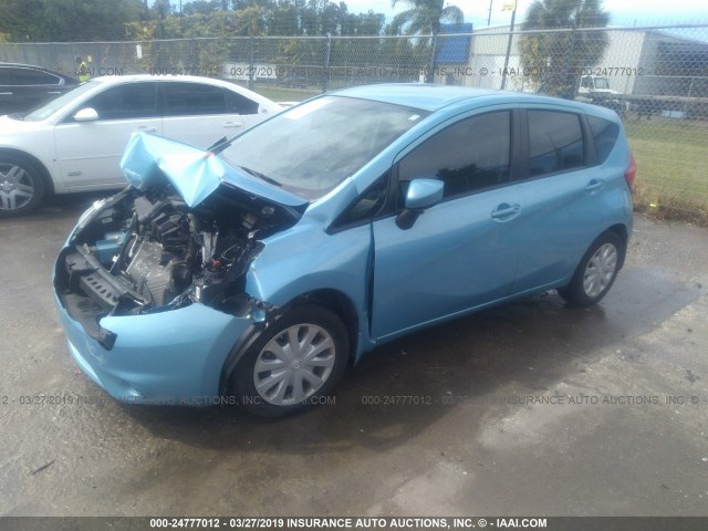 3N1CE2CP4FL429546 - 2015 NISSAN VERSA NOTE S/S PLUS/SV/SL/SR Light Blue photo 2