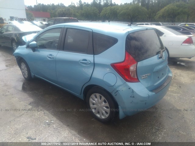 3N1CE2CP4FL429546 - 2015 NISSAN VERSA NOTE S/S PLUS/SV/SL/SR Light Blue photo 3