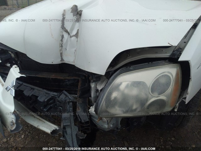 4A3AB36F76E073581 - 2006 MITSUBISHI GALANT ES MEDIUM/LS MEDIUM WHITE photo 6