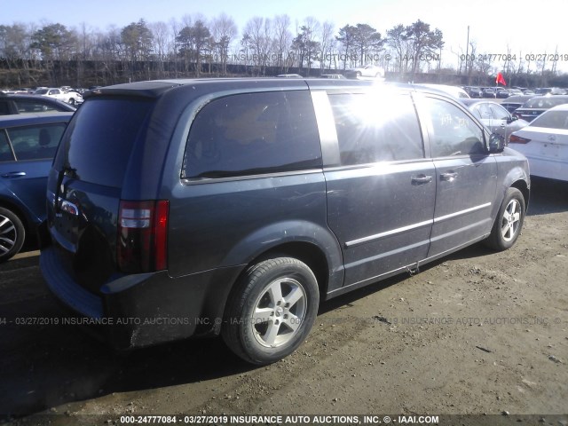 1D8HN54P68B114577 - 2008 DODGE GRAND CARAVAN SXT BLUE photo 4