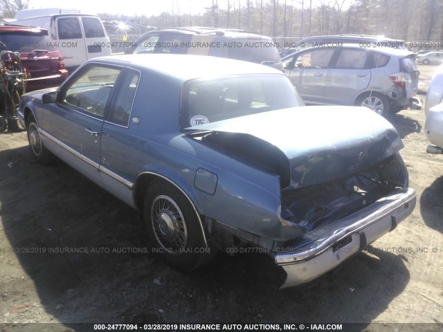 1G4EZ13L1NU402886 - 1992 BUICK RIVIERA BLUE photo 3